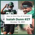 Key to the City of Antioch for New York Jets CB Isaiah Dunn #27