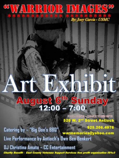 Warrior Art Exhibit for August 6th