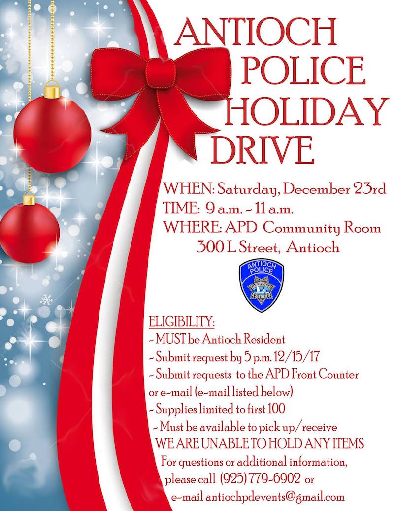 Antioch Police Department Holiday Food Drive