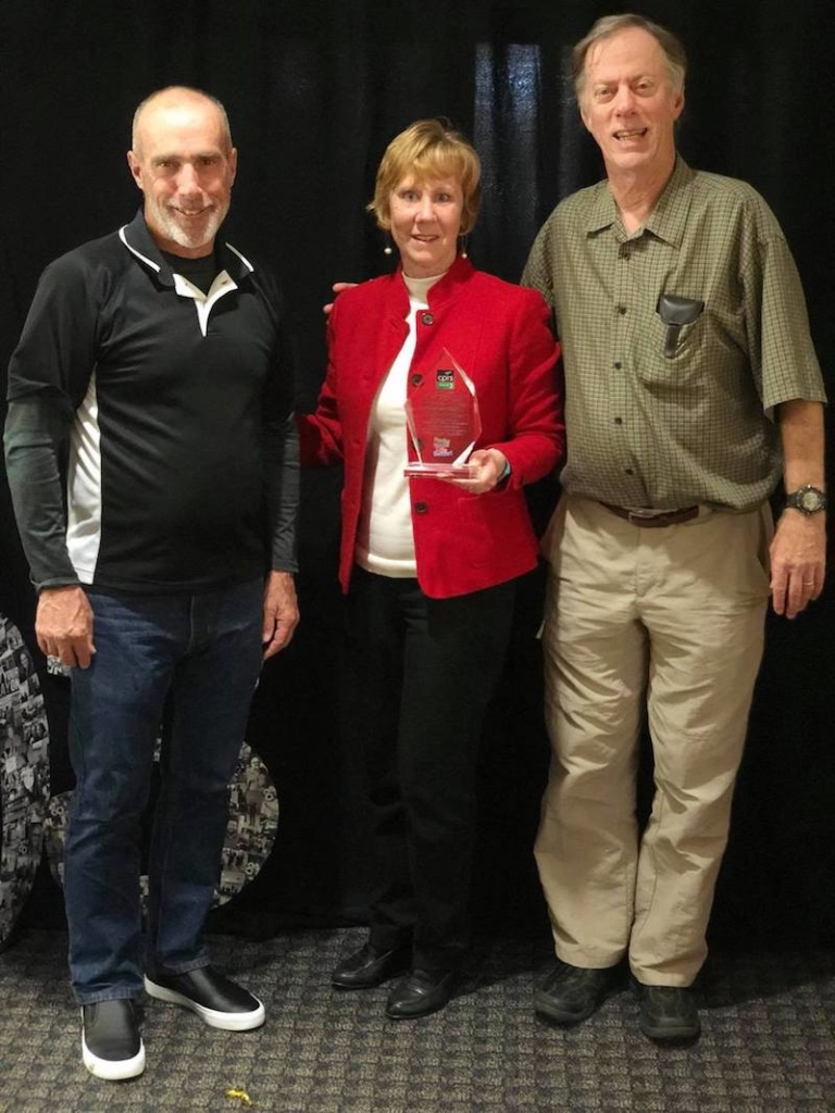 all-volunteer disc golf group and Nancy Kaiser 