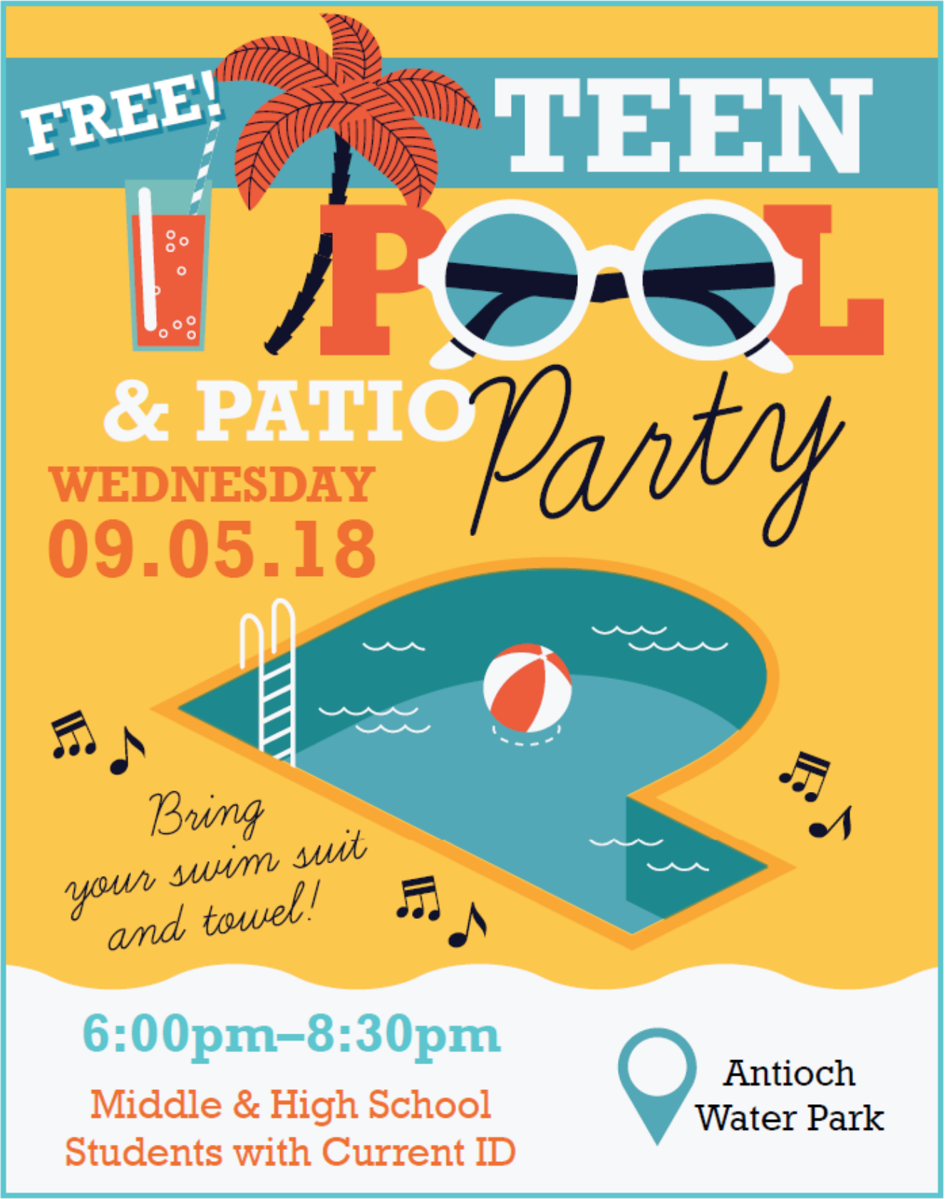 Antioch Water Park Teen Pool Party